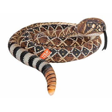 Pluche ratelslang knuffel - 152 cm - bruin - reptiel, Verzenden, Nieuw