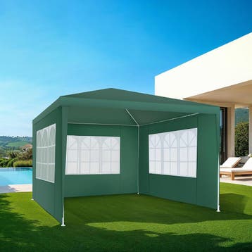Paviljoen Barinas met 3 zijdelen, waterdicht, 3x3m - groen, Tuin en Terras, Partytenten, Verzenden, Nieuw