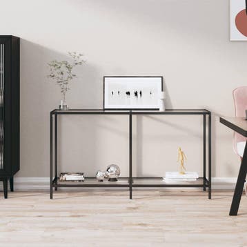 vidaXL Wandtafel 140x35x75,5 cm gehard glas transparant, Verzenden, Nieuw, Glas
