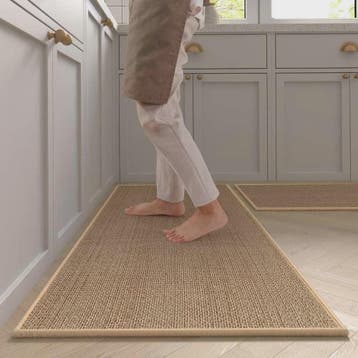 Wasbare Antislip Keuken Runner - Faux Sisal Keukenmat met Na, Verzenden