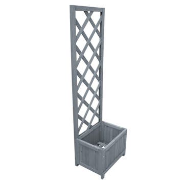 vidaXL Latwerkplantenbak 40x30x135 cm massief vurenhout, Verzenden, Minder dan 60 cm, Nieuw, 60 cm of meer