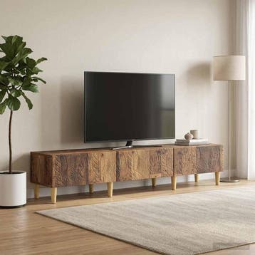 vidaXL TV-kast 147 x 34,5 x 30 cm Oud hout Bewerkt hout, Minder dan 50 cm, Verzenden, Nieuw, Minder dan 100 cm