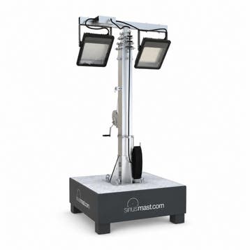 Sirius Rock mobiele lichtmast 6 meter incl. 2x 200W lampen, Ophalen of Verzenden, Nieuw, Overige typen