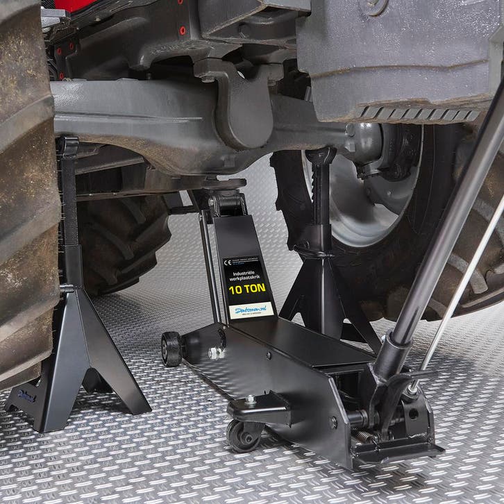 Datona Werkplaatskrik 10 ton met hoge assteunen 12 ton -, Auto diversen, Krikken, Nieuw, Ophalen of Verzenden