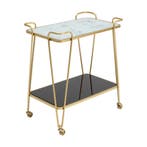 *WOONWINKEL* Kare Design West Coast Gouden Serveertrolley, Huis en Inrichting, Keuken | Keukenelementen, Verzenden, Nieuw