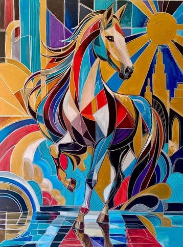 Kiri Aguilera (1982) XL 120 x 90 cm - El Caballo Art Déco