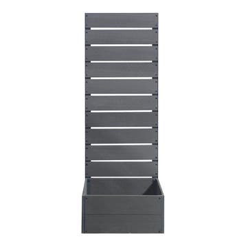 Plantenbak met tuinscherm Heerde HKC 150x56x38 cm grijs [en., Verzenden, Nieuw