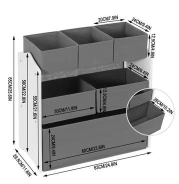 Speelgoed Organizer Kast – 3-laags, 6 Mandjes, 63x30x60cm, Verzenden, Nieuw