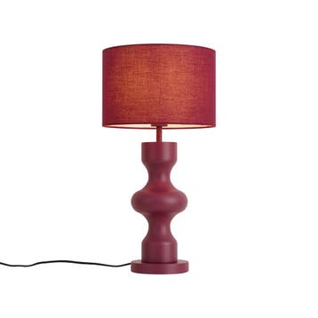 Retro tafellamp plum met stoffen kap - Captain, Verzenden, Nieuw