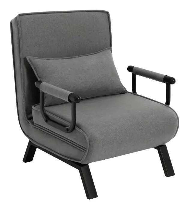 Nieuw: 3-in-1 Stoel, lounge en slaapbank in meerdere kleuren, Huis en Inrichting, Stoelen, Eén, Grijs, Nieuw, Stof, Verzenden