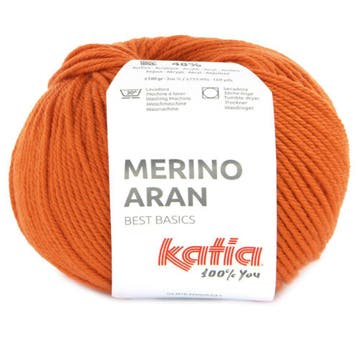 Katia Merino Aran - 101 oranje - Merinogaren, Ophalen of Verzenden, Nieuw