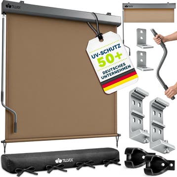 Klemluifel - Balkon luifel - Verticale luifel - 140x250 cm -, Verzenden, Zo goed als nieuw