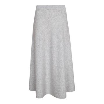 Alcidia da Veiga • grijze wollen midi rok • 36, Kleding | Dames, Verzenden, Nieuw, Alcidia da Veiga, Maat 36 (S)