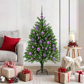 vidaXL Kerstboom met 150 LED met standaard Groen 120 cm PE, Verzenden, Nieuw