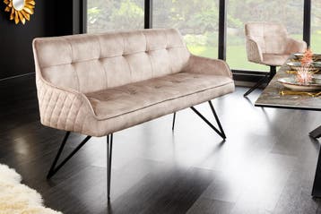 Design bank EUPHORIA 160cm champagne grijs fluweel, Huis en Inrichting, Banken | Bankstellen, Ophalen of Verzenden, Nieuw