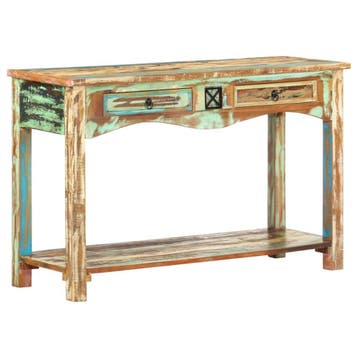 vidaXL Wandtafel 120x40x75 cm massief gerecycled hout, Verzenden, Nieuw, Hout, 60 cm of meer