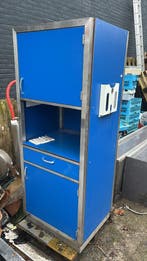 RVS staande kast RVS/trespa 61x70x180 bxdxh, Ophalen of Verzenden, Gebruikt