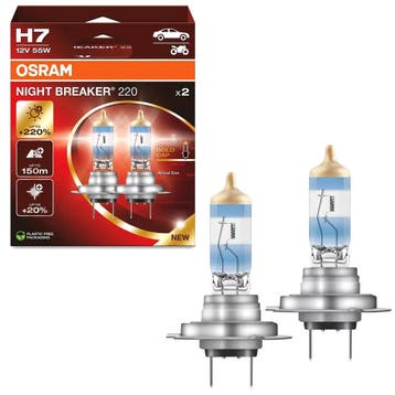 Osram H7 Night Breaker 220 Lamp Duobox ( Set ) 12V 55W +2..., Auto-onderdelen, Ophalen of Verzenden, Nieuw