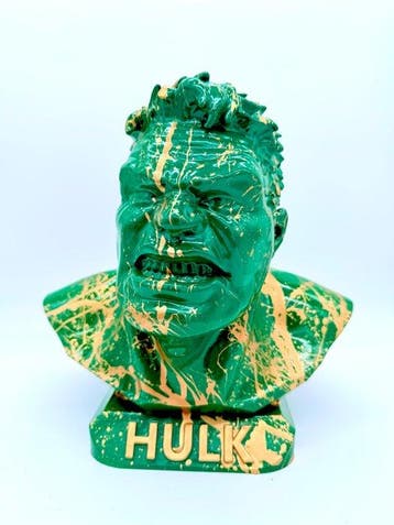 PYTHIA(1993) - sculptuur, Hulk – Golden Rage - 25 cm -, Nieuw