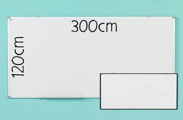 Whiteboard 300x120 cm, gelakt staal, Overige plaatsen, Ophalen of Verzenden, Nieuw in verpakking, Overige typen