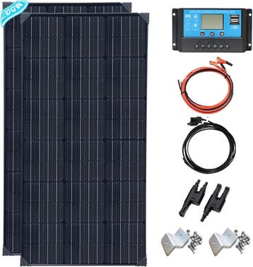 Zonnepaneel Kit 200W Flexibel | Retourdeal 35% Korting, Ophalen of Verzenden, Zo goed als nieuw, Compleet systeem, 200 wattpiek of meer