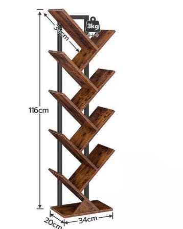 Hoge 9-Laags Boomboekenplank – Vloerstaande Kast, Huis en Inrichting, Verzenden, Nieuw