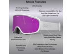 Moxie Dames Ski Snowboard Bril - EXV Wide Vision - Anti-Fog, Verzenden, Zo goed als nieuw