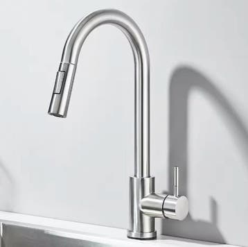 Zwarte Uittrekbare Keukenkraan – Flexibel &amp; 2 Waterstanden, Doe-het-zelf en Verbouw, Sanitair, Verzenden, Nieuw