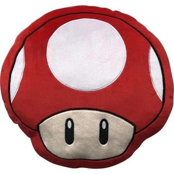 3D Kussen - MARIO BROS - Paddenstoel - Microvezel - 40 cm, Verzenden, Nieuw, Overige typen