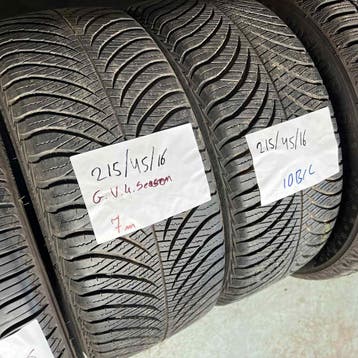 2 x Goodyear Vector 4 Seasons 215-45-16 4 Seizoenbanden 7mm, 16 inch, Ophalen of Verzenden, All Season, Band(en)