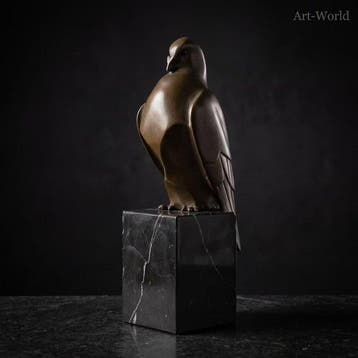 Beeld, Naar Milo: Duif - 19 cm - Brons, Marmer, Antiek en Kunst