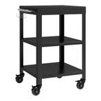 Trolley Bolognano serveerwagen met wielen zwart casa.pro, Verzenden