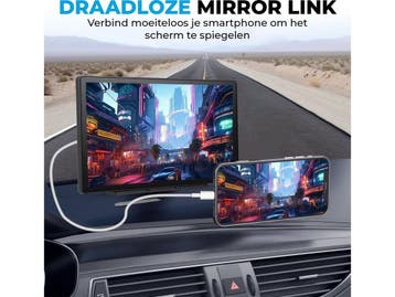 Nitel - Carplay Scherm - Navigatiesysteem Auto - 9 Inch -, Auto diversen, Verzenden, Nieuw