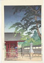 Woodblock Print Harusame (Gokokuji Temple) () (Spring