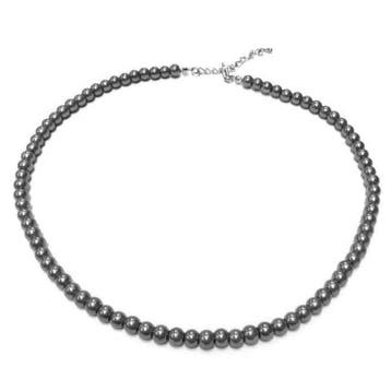 Fako Bijoux - Parelketting - 6mm - Mini - Grijs, Verzenden, Nieuw