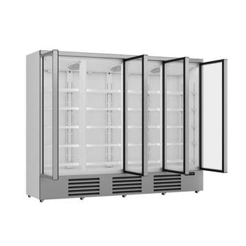 Koelkast 4 Glasdeuren 2025L JDE-2025R, Zakelijke goederen, Horeca | Keukenapparatuur, Nieuw in verpakking, Koelen en Vriezen