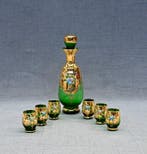 Drankservies voor 6 (7) - Glas, Verguld
