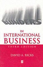 Blunders in International Business 9780631217763, Verzenden, Gelezen, David A. Ricks