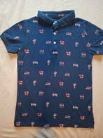 Mayoral poloshirt donkerblauw retro Americana print maat 12, Mayoral, Ophalen of Verzenden, Zo goed als nieuw, Shirt of Longsleeve