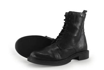 Linea Zeta Veterboots in maat 38 Zwart, Kleding | Dames, Verzenden, Zwart, Overige typen, Zo goed als nieuw