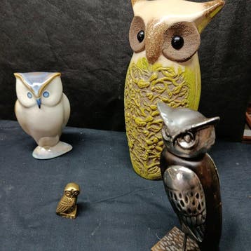 Goebel - Beeldje, owls - 18 cm - Keramiek - 1984