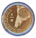 Gouden 10 euro 2009 Proof munt: Manhattan tientje, Postzegels en Munten, Munten | Nederland, Verzenden, Losse munt, Goud