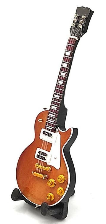 Baby miniatuur replica Gibson gitaar 15 cm Marc Bolan T. Rex, Ophalen of Verzenden, Nieuw, Pop, Beeldje of Miniatuur
