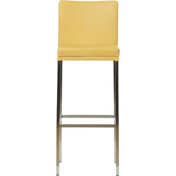 Set van 4 Leren barkrukken Break hoog - Toledo Lemon (geel), Huis en Inrichting, Barkrukken, Ophalen of Verzenden, Nieuw, Leer