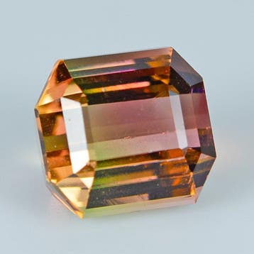 Tweekleurig, Groen, Geel, Oranje, Roze Toermalijn - 3.85 ct, Nieuw