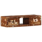 vidaXL Tv-meubel wandmontage 100x32x25 cm massief gerecycled, Huis en Inrichting, Woonaccessoires | Cd- en Dvd-rekken, Verzenden