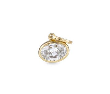 Hanger - 14 karaat Geel goud - 2.59ct. tw. Diamant