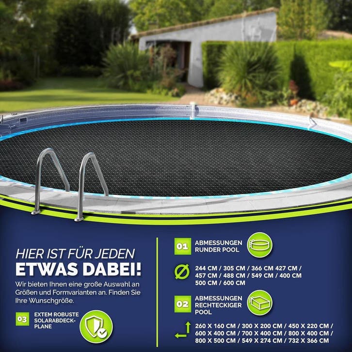 Zwembadafdekking - diameter 600 cm - solar folie -, Tuin en Terras, Zwembad-toebehoren, Verzenden