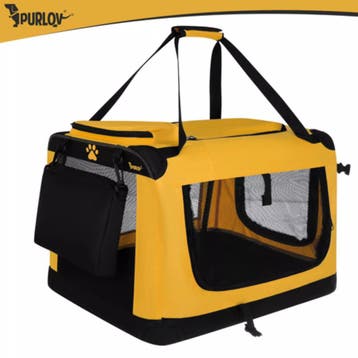 Purlov Gele opvouwbare transporttas voor hond en kat 60 x..., Ophalen of Verzenden, Nieuw