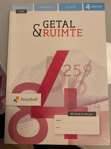 9789001294922 Getal  Ruimte 12e ed vmbo-kgt 4 2 FLEX leer..., Boeken, Verzenden, Zo goed als nieuw